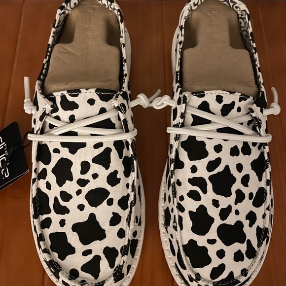 Hey Dude Shoes Hey Dude Wendy Cow Print Womens Shoes Poshmark